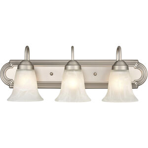 Compana 3 Light 24 inch Satin Nickel Bathroom Vanity Light Wall Light